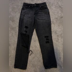 Forever 21 Black Ripped Jeans